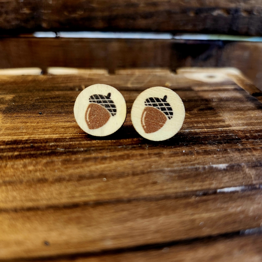 B1G1! Autumn Acorn Stud Earrings!